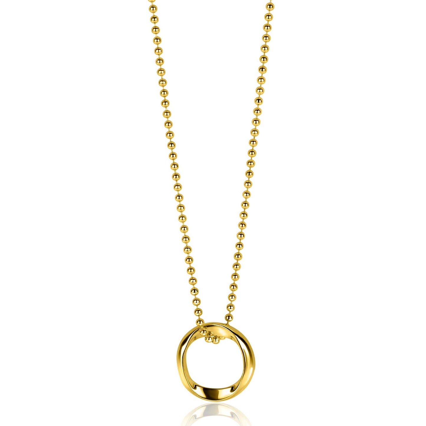 ZINZI COLLIER MET HANGER ROND GOLD PLATED