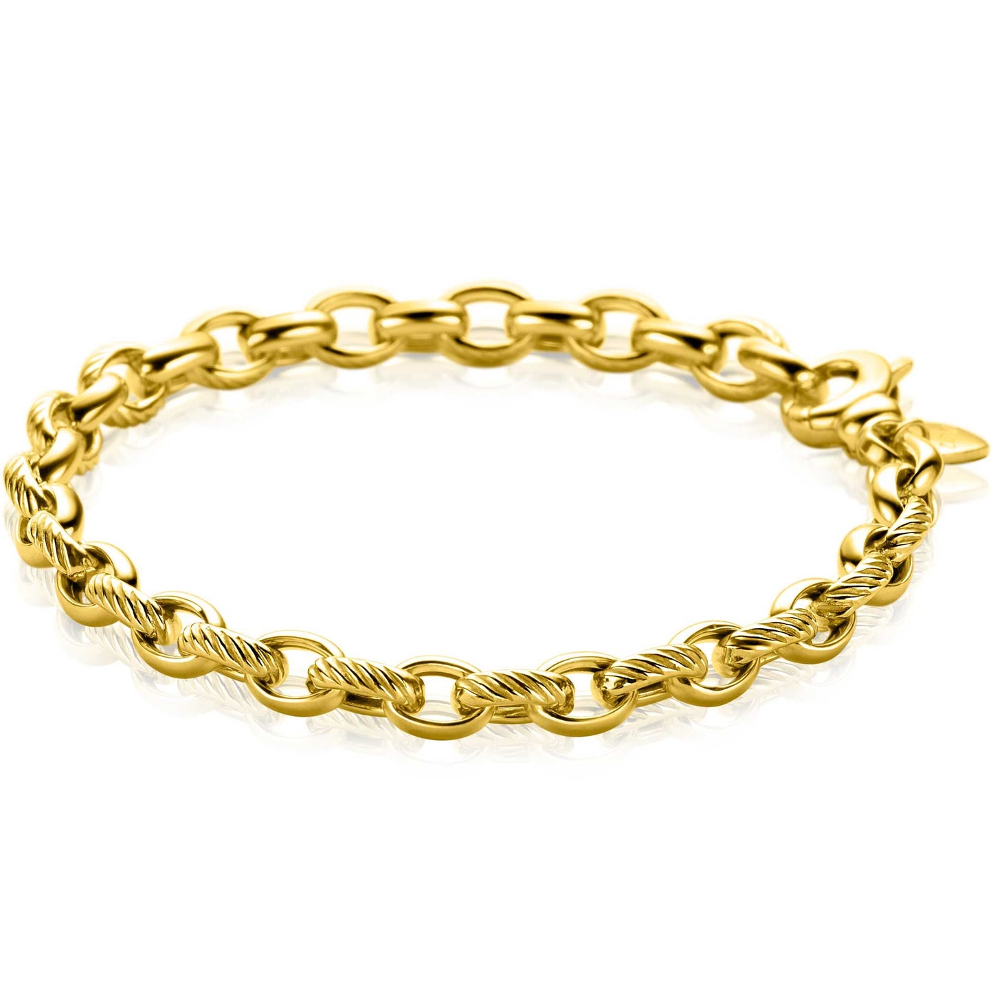 ZINZI ARMBAND GOLD PLATED BEWERKTE SCHAKEL