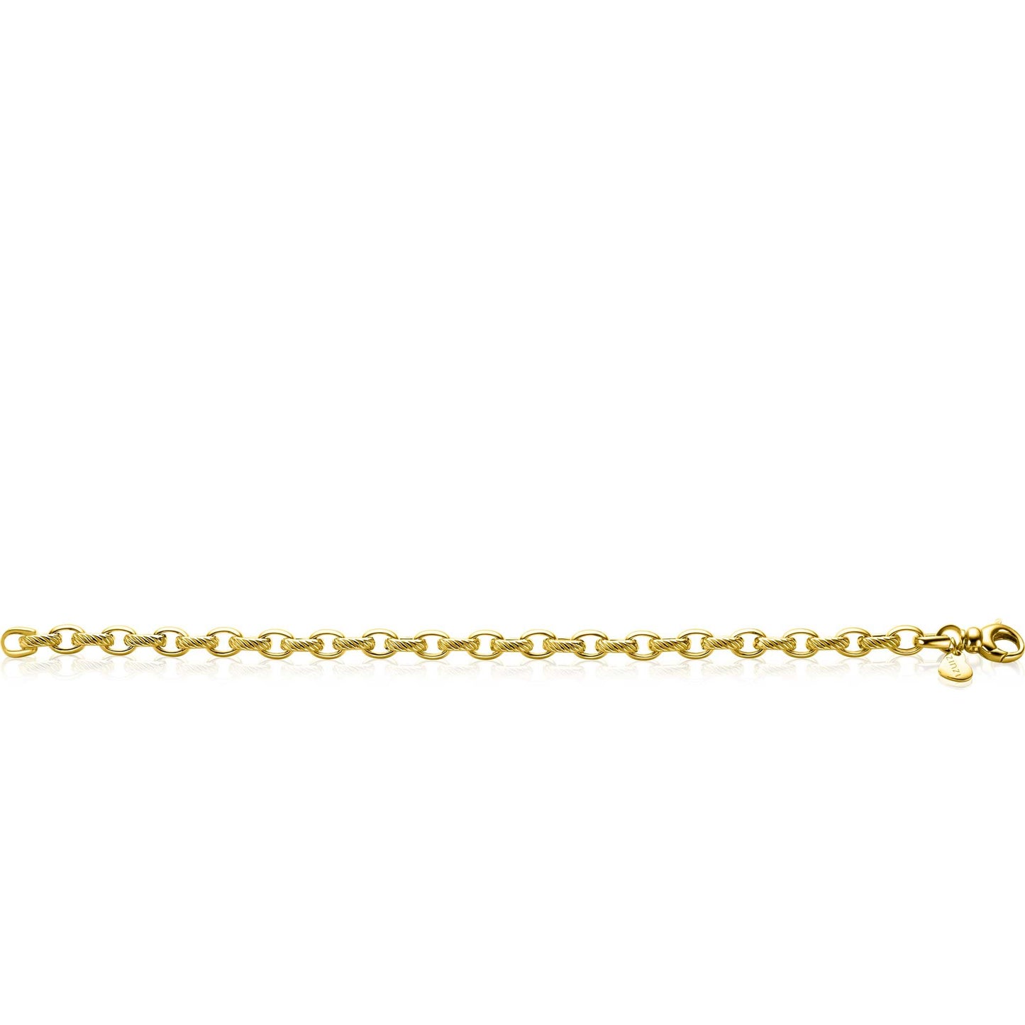 ZINZI ARMBAND GOLD PLATED BEWERKTE SCHAKEL