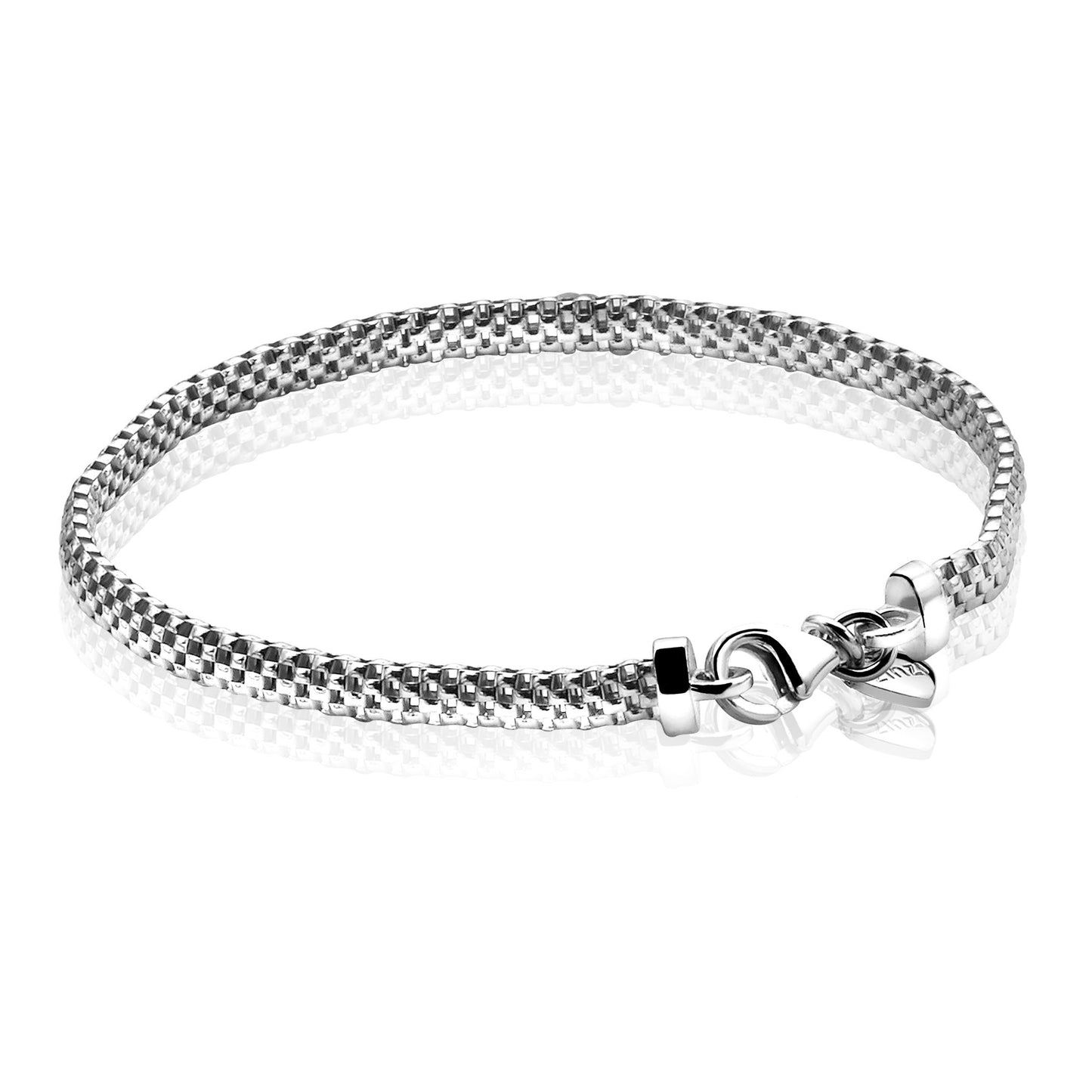 ZINZI FANTASIE ARMBAND 4MM ZILVERKLEURIG