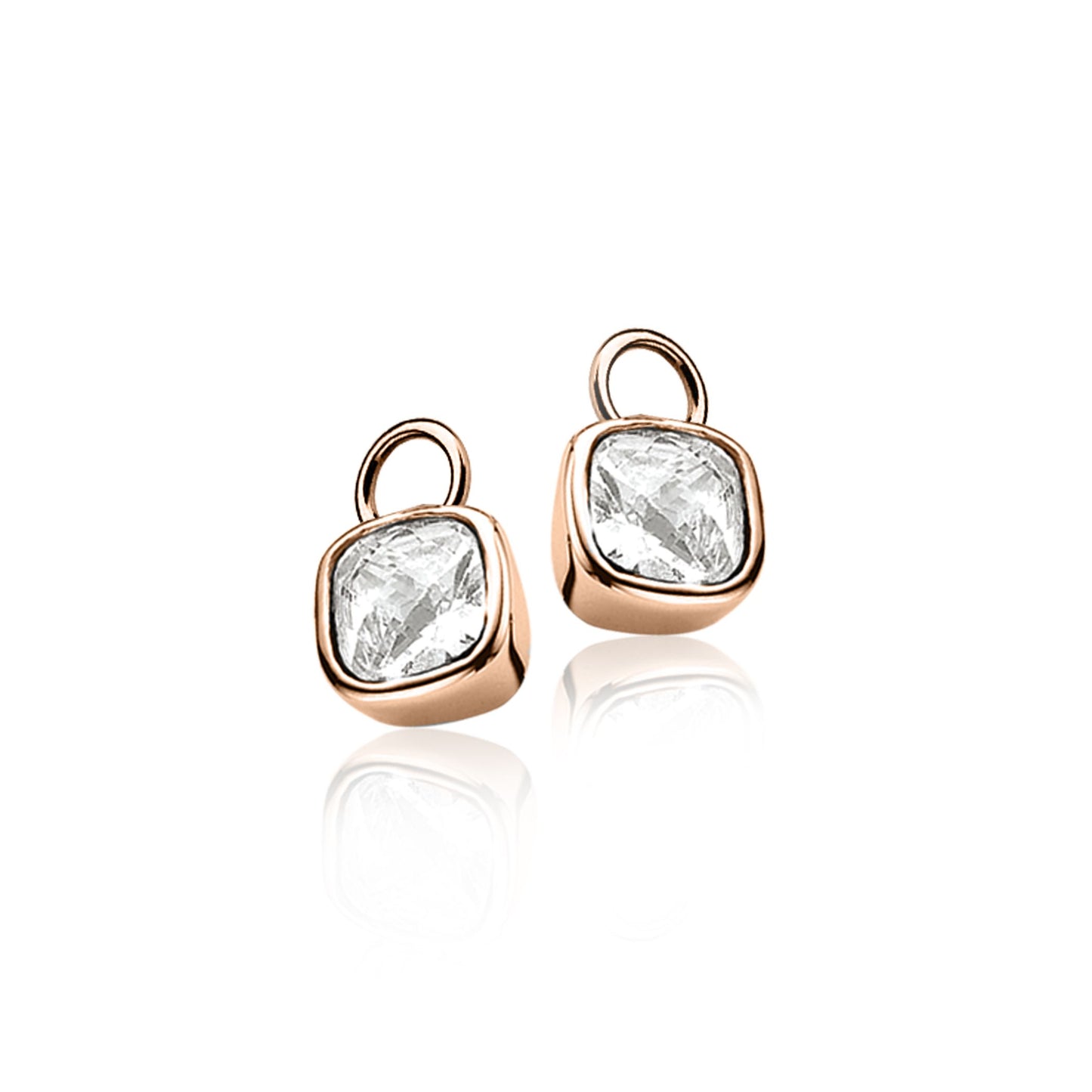 ZINZI CREOOLHANGERS WIT ZIRCONIA