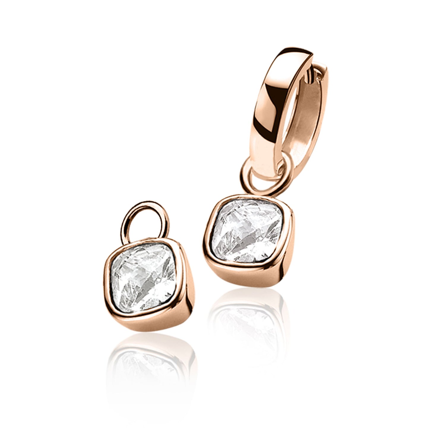 ZINZI CREOOLHANGERS WIT ZIRCONIA
