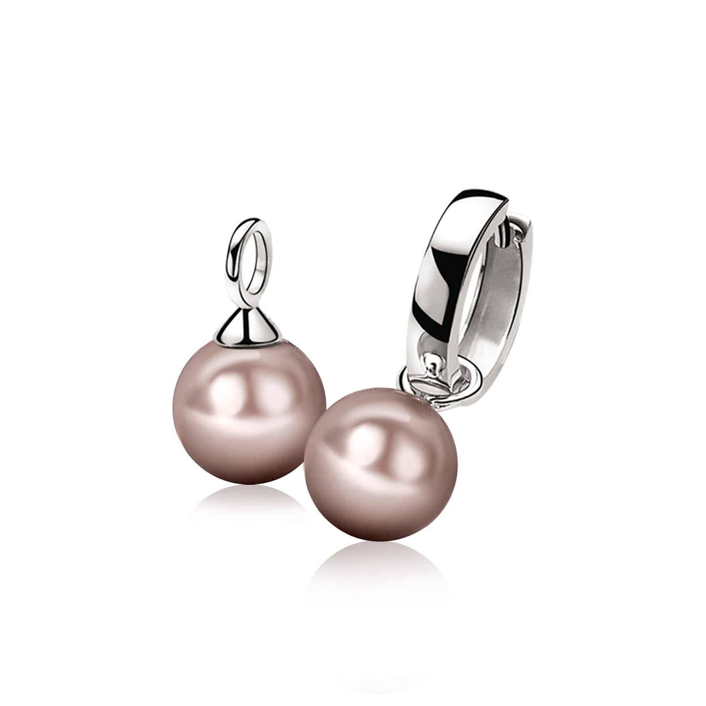 ZINZI CREOOLHANGERS CHAMPAGNE PAREL ROND 10MM