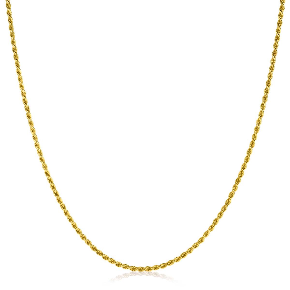 ZINZI KOORD COLLIER 42CM GEELVERGULD
