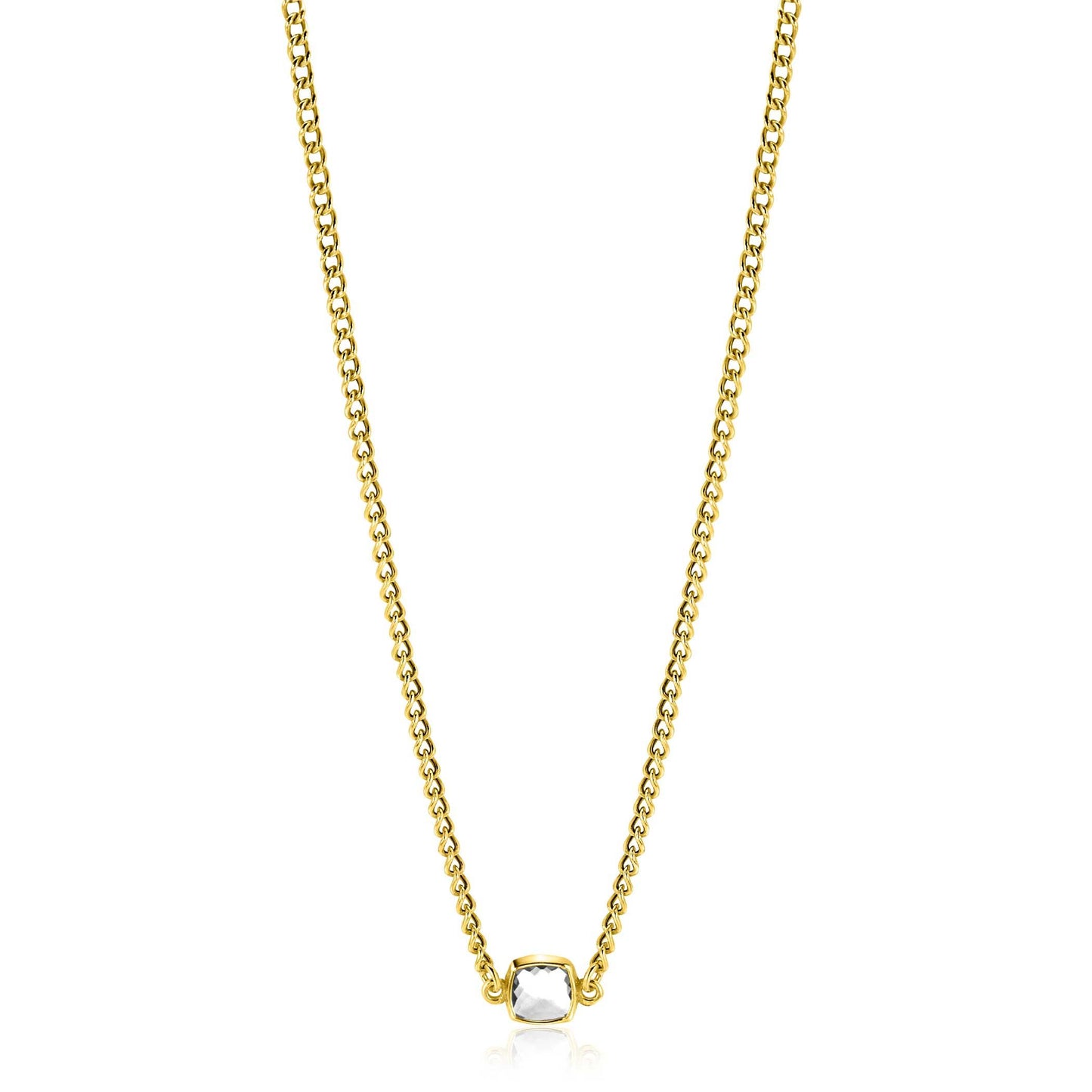 ZINZI COLLIER VERGULD ZIRCONIA