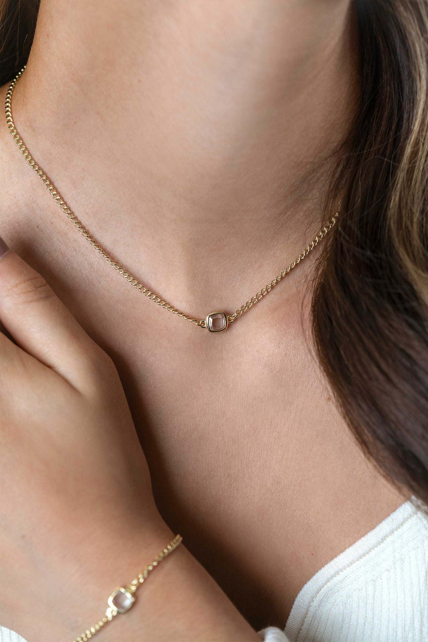 ZINZI COLLIER VERGULD ZIRCONIA