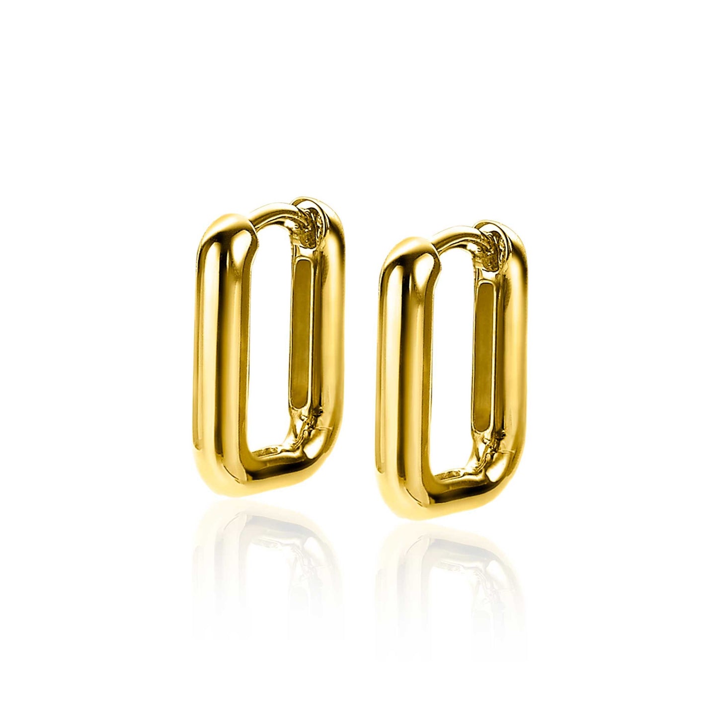 ZINZI KLAPCREOLEN VERGULD RECHTHOEK 18x3MM