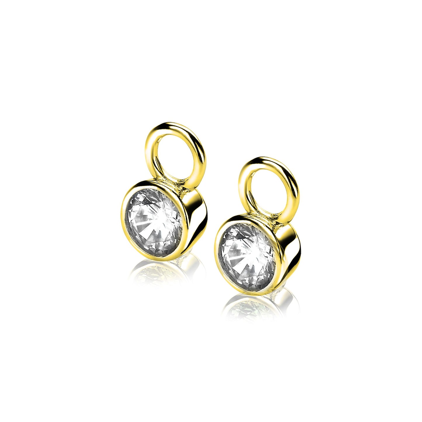 ZINZI CREOOLHANGERS VERGULD ROND WIT 7MM