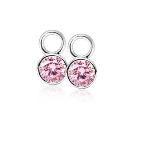ZINZI CREOOLHANGERS ROND ROZE 7MM