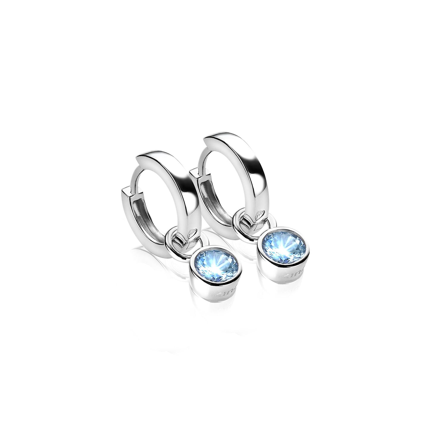 ZINZI CREOOLHANGERS ROND LICHTBLAUW 7MM