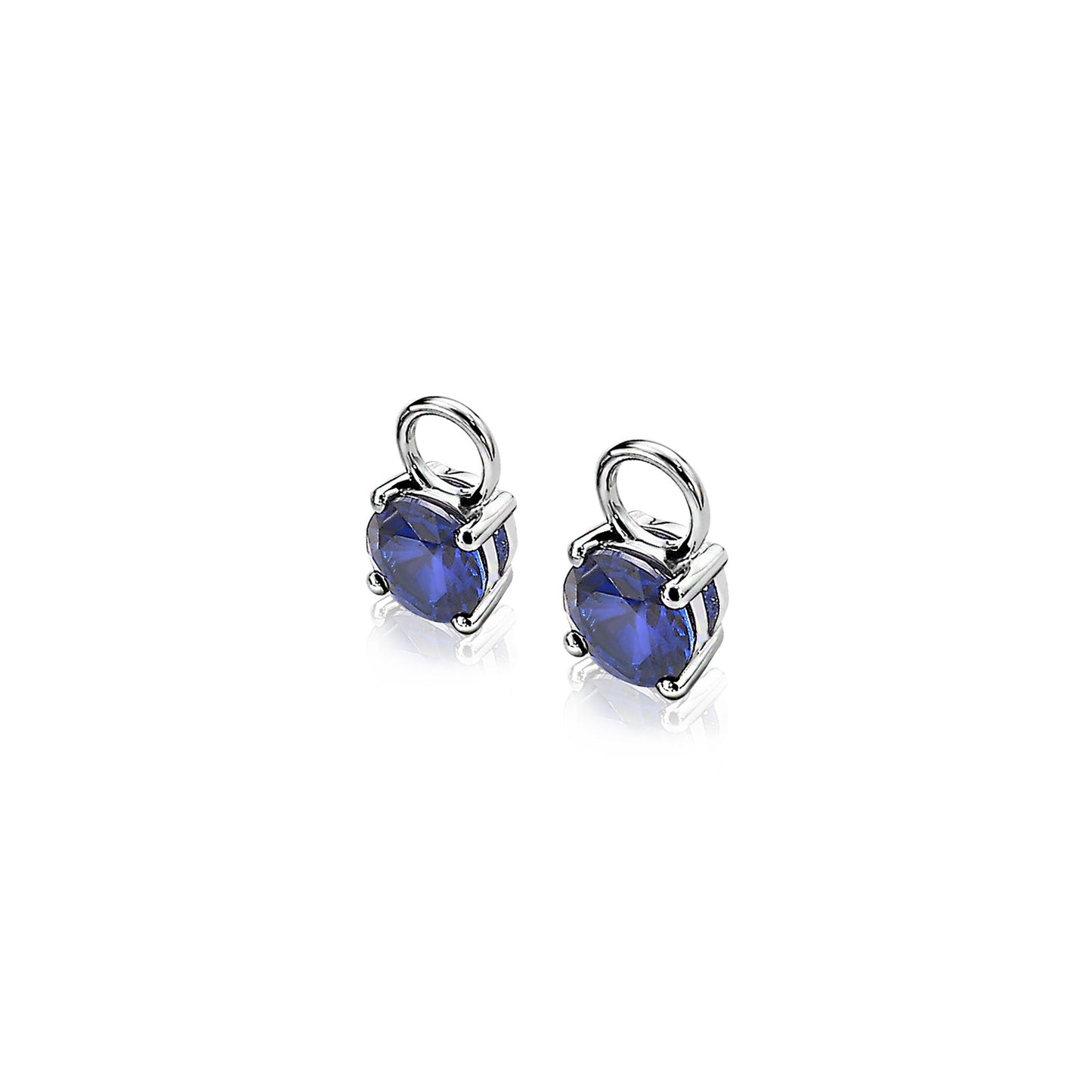 ZINZI CREOOLHANGERS ROUND DONKERBLAUW 7MM