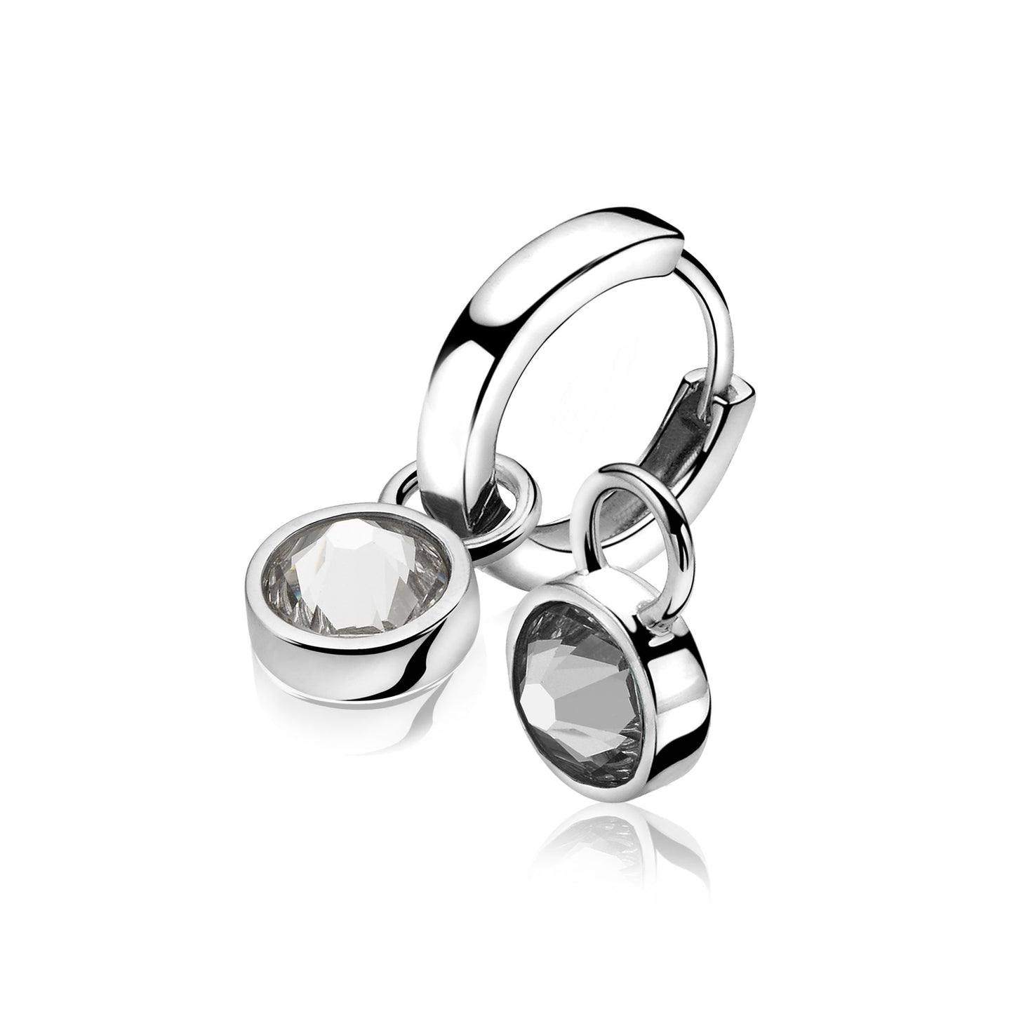 ZINZI CREOOLHANGERS ZWART/WIT