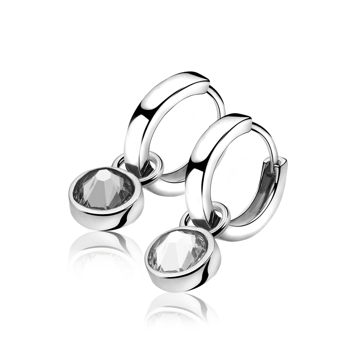 ZINZI CREOOLHANGERS ZWART/WIT