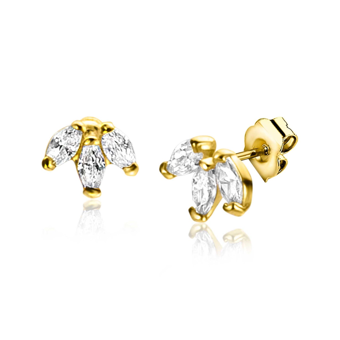 ZINZI Gold 14 karaat gouden oorknoppen ZGO411