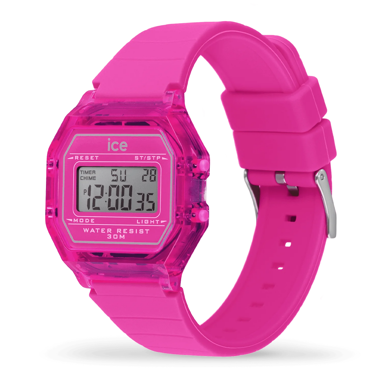 Ice Watch digit retro - Neon pink - Clear - Small