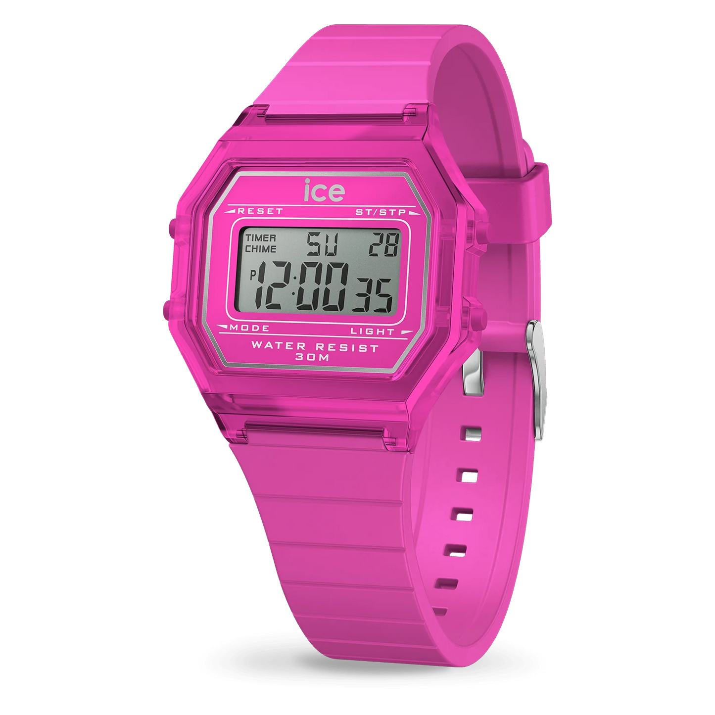 Ice Watch digit retro - Neon pink - Clear - Small