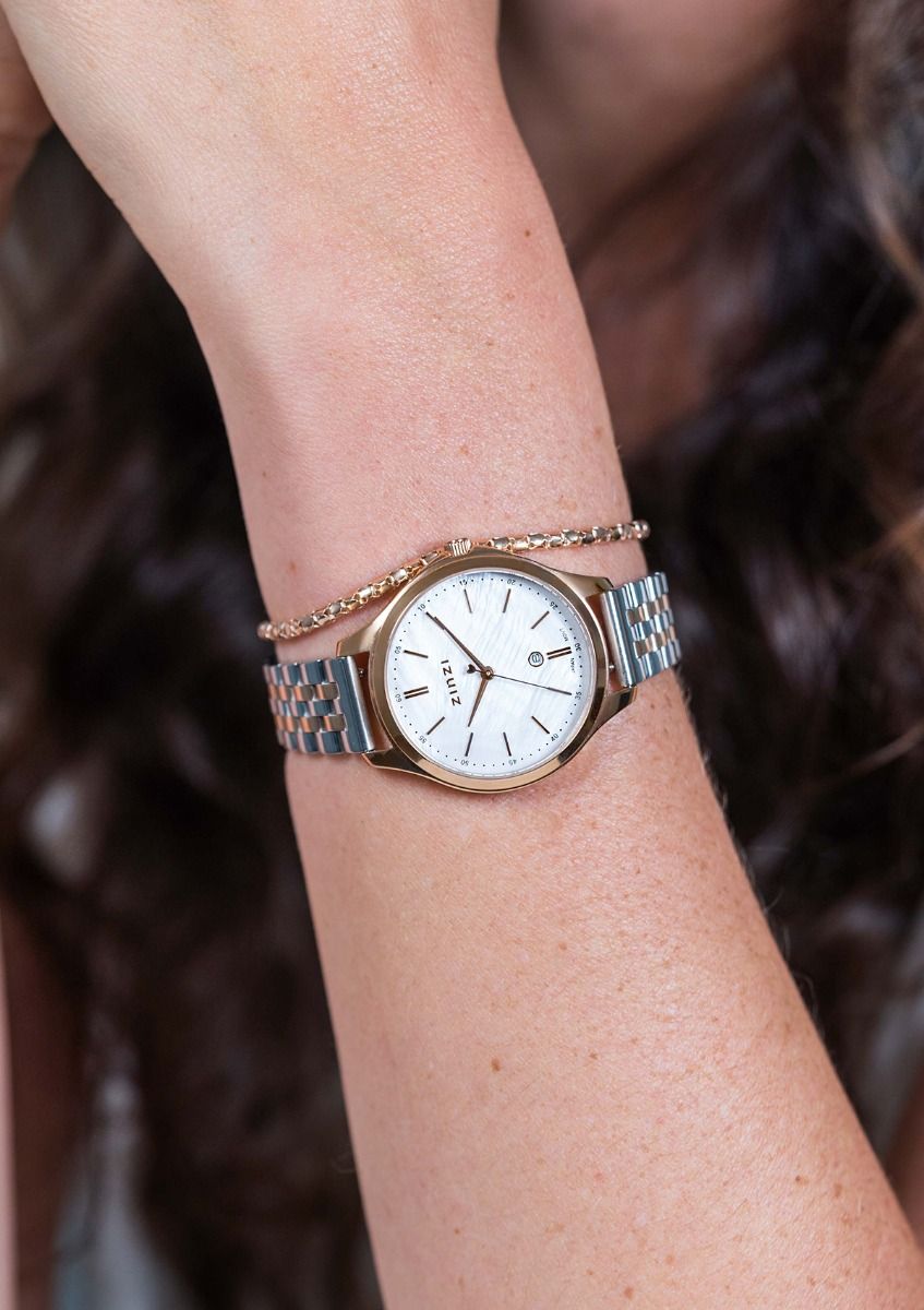 ZINZI HORLOGE ROSÉ-ZILVER BICOLOUR ZIW1018