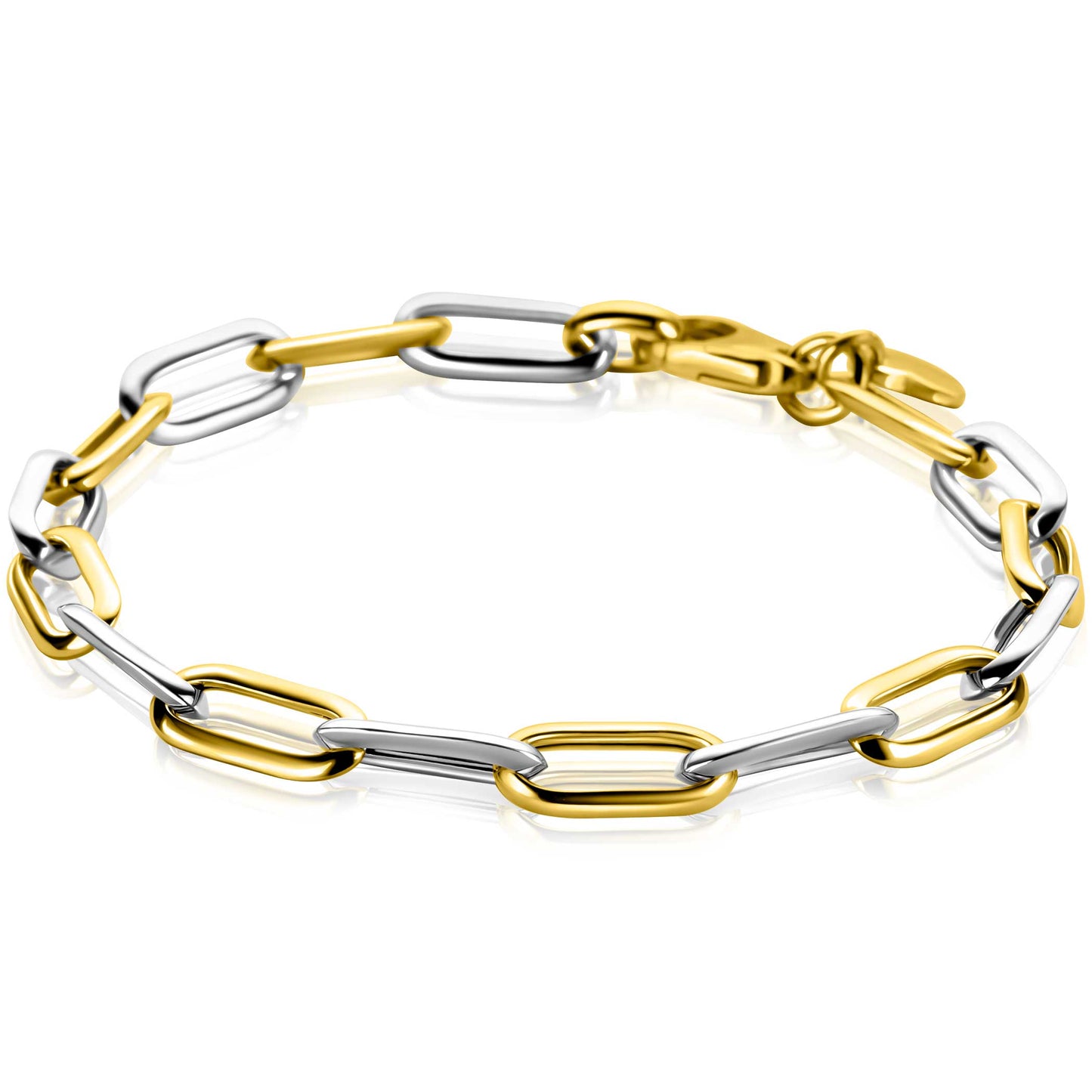 ZINZI ARMBAND BICOLOR PAPERCLIP SCHAKELS ZIA2668