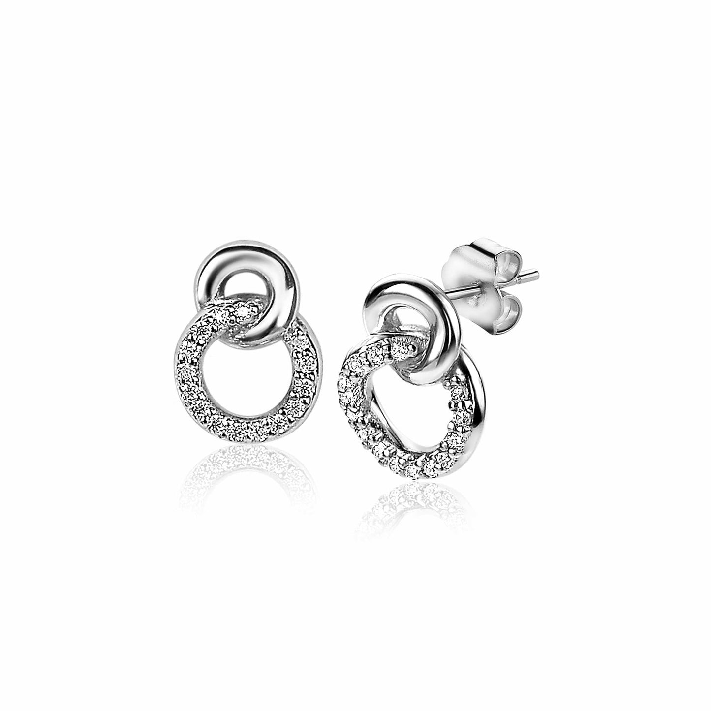 ZINZI ZILVEREN OORKNOPJES MET ZIRCONIA’S ZIO2045