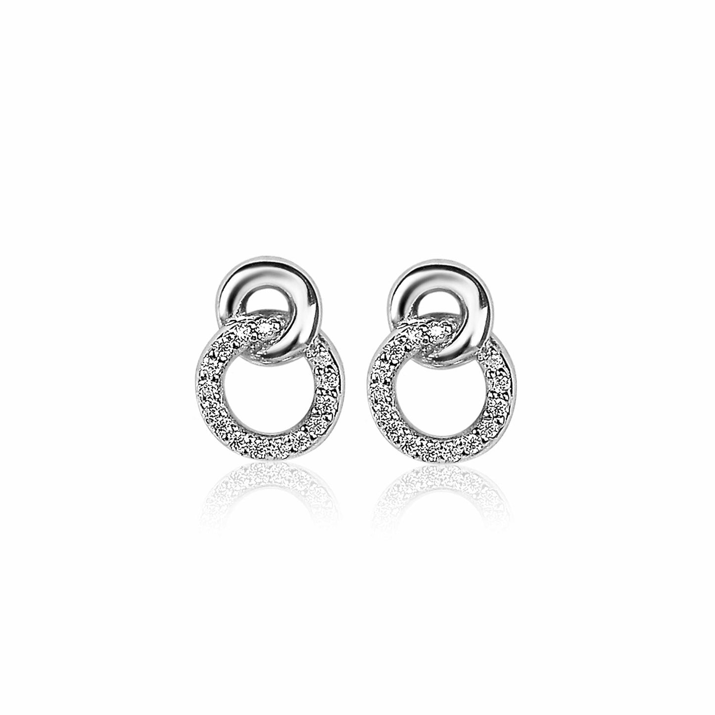 ZINZI ZILVEREN OORKNOPJES MET ZIRCONIA’S ZIO2045