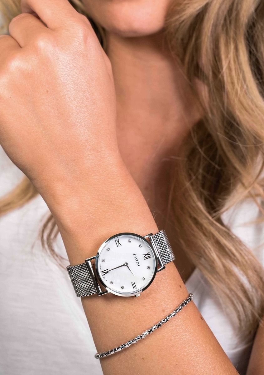 ZINZI Horloge zilver kleurig ZIW523M