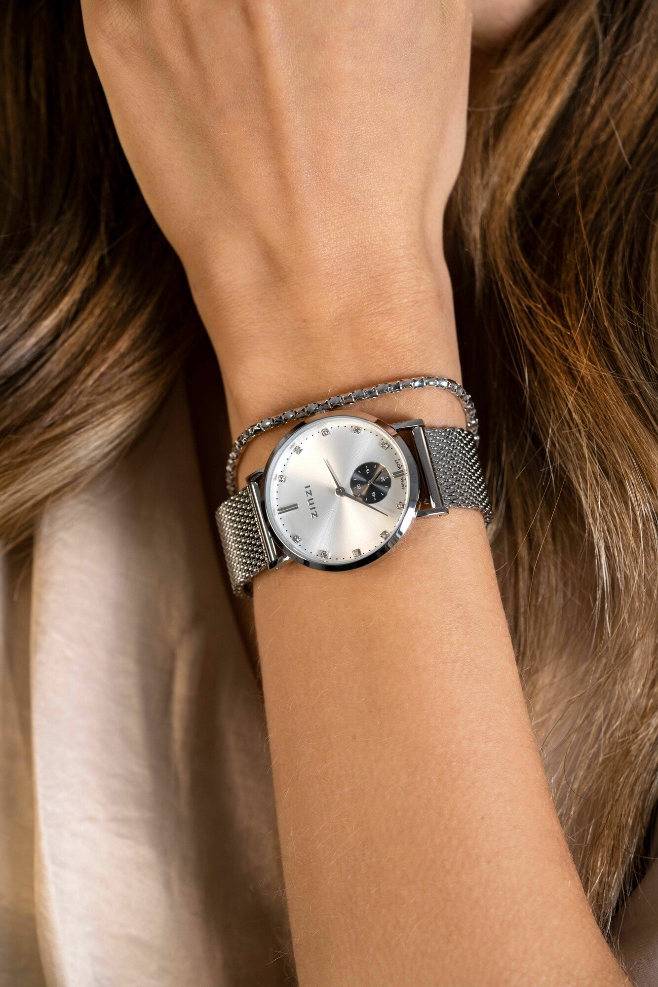 ZINZI Horloge zilver kleurig ZIW539M