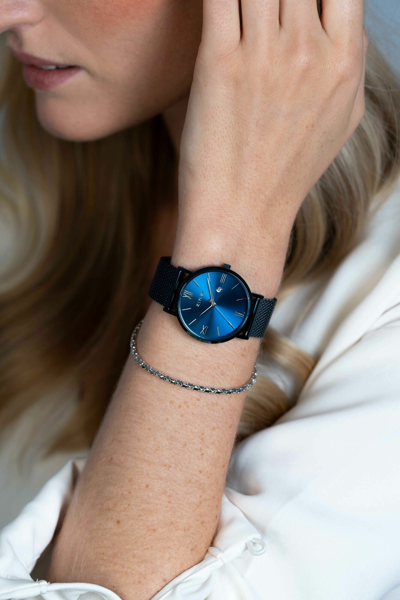 ZINZI Horloge BLAUW-STASL ZIW551M