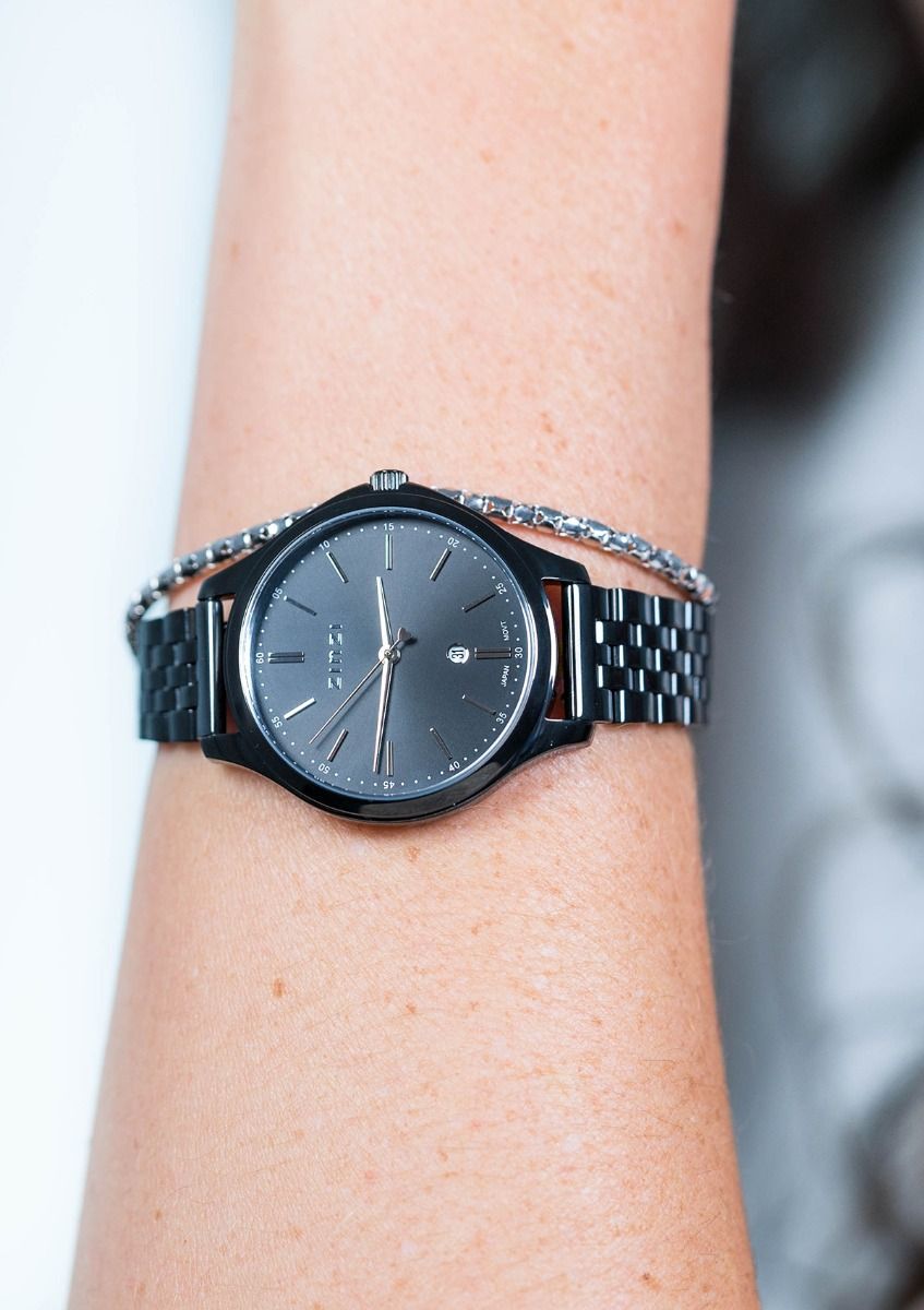 ZINZI Horloge zwart staal ZIW1037