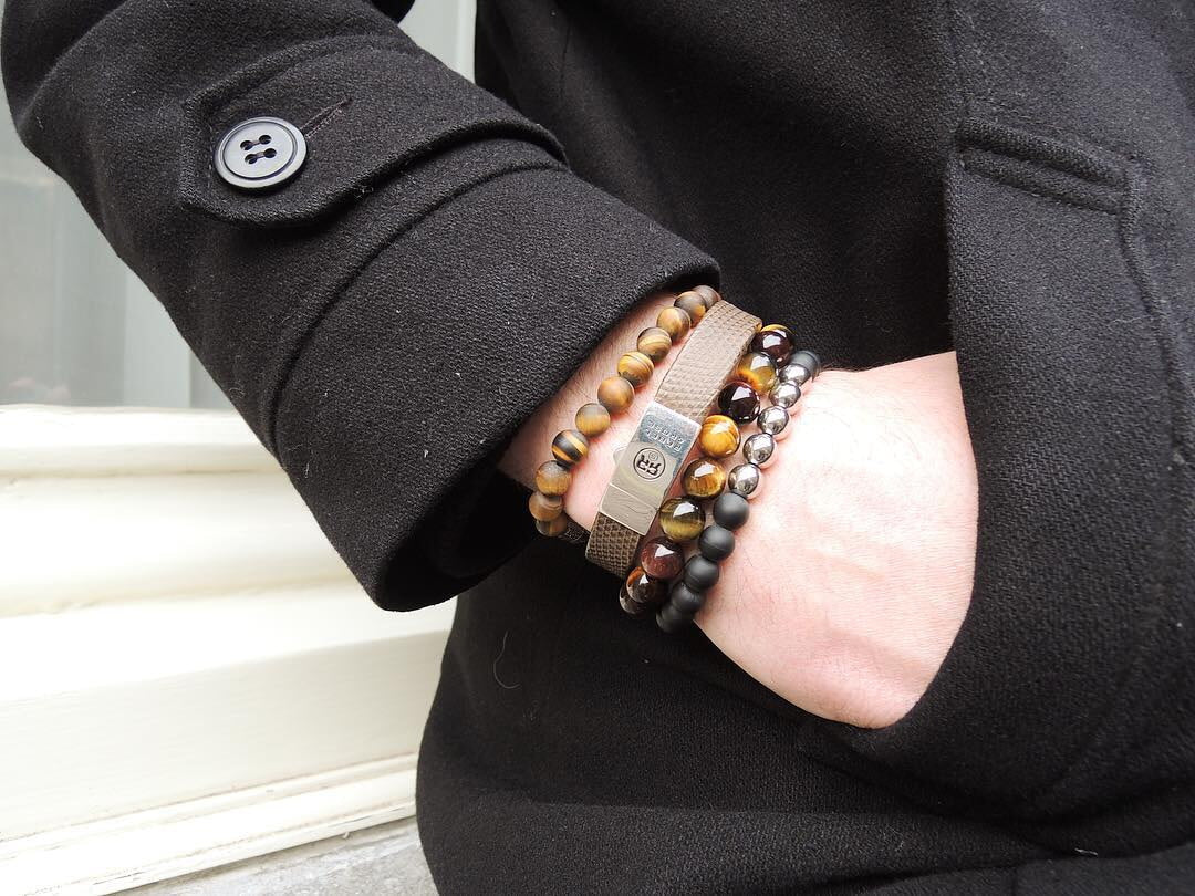 REBEL & ROSE Armband Matt Tiger Lily 8MM L