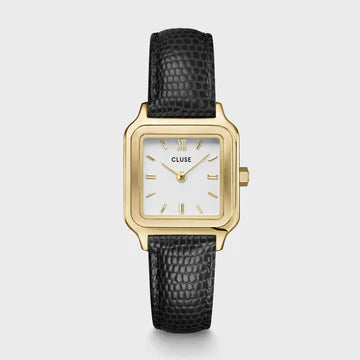 Cluse horloge zwart leer CW11805