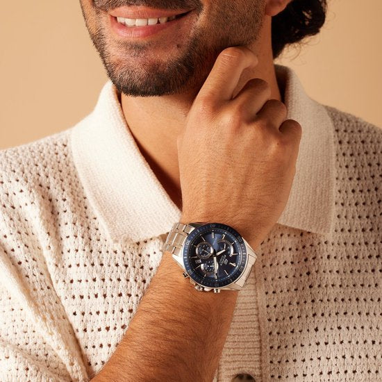 EDIFICE ZILVER BLAUW EFR-552D-2AVUEF