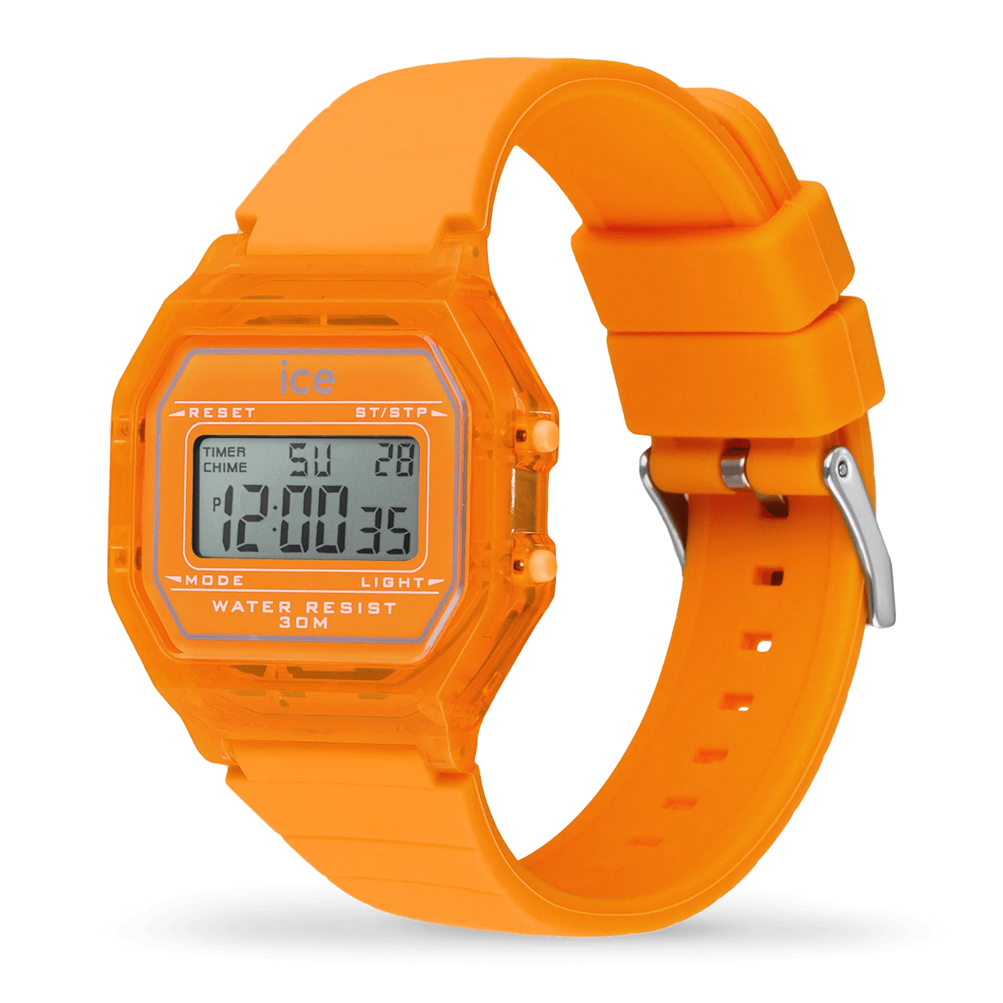 Ice Watch digit retro - Neon orange - Clear - Small