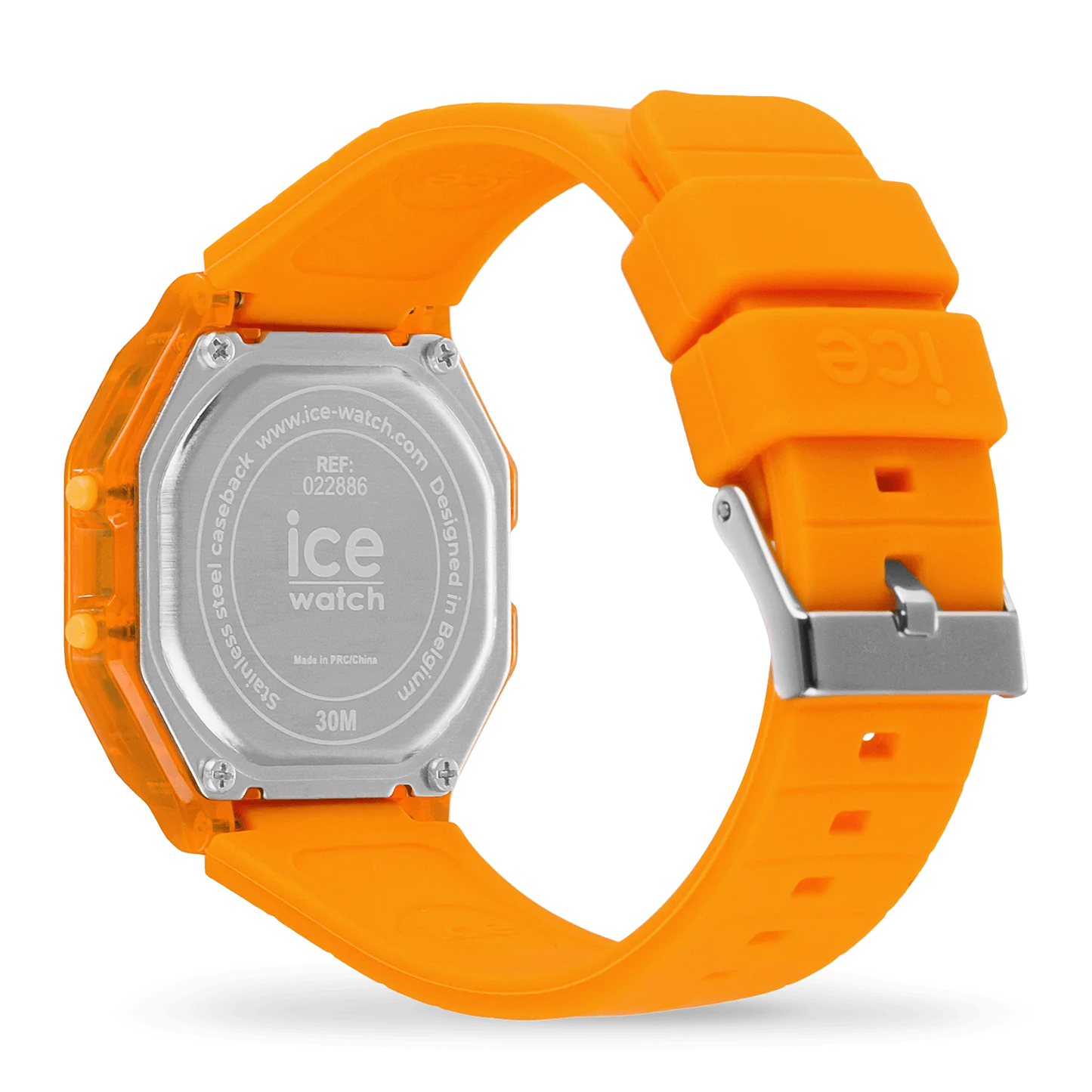 Ice Watch digit retro - Neon orange - Clear - Small