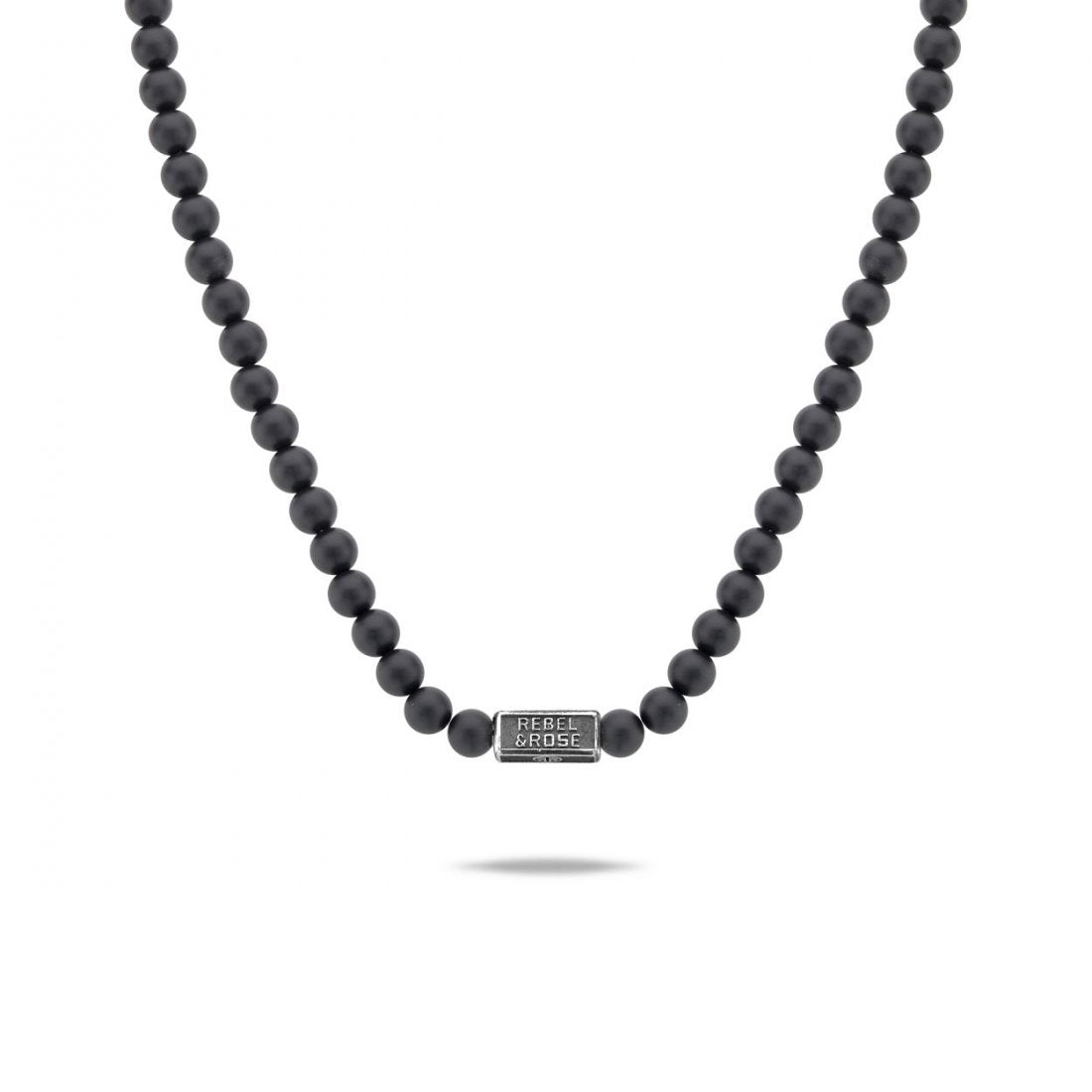 Rebel & Rose kralen ketting zwart RR-NL015-S-70