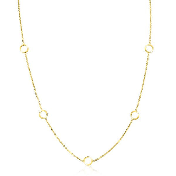 ZINZI Gold 14 karaat gouden collier 42 - 45cm ZGC445