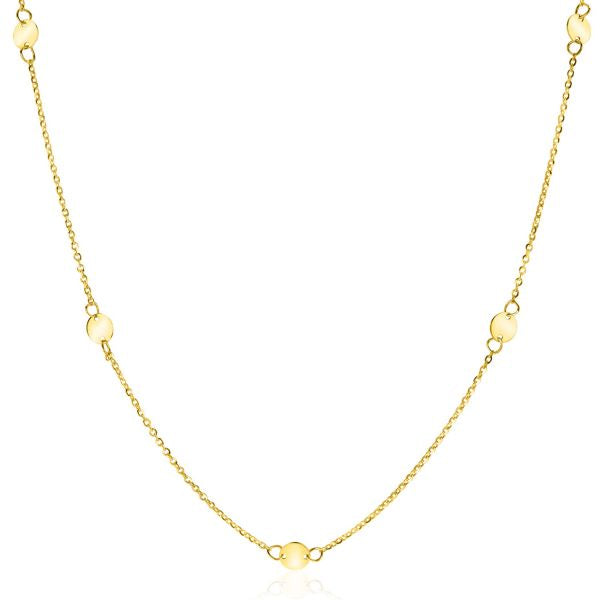 ZINZI Gold 14 karaat gouden ketting 42-45cm ZGC444