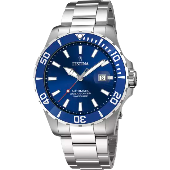 FESTINA HEREN BLAUW STAAL HORLOGE ARMBAND F20531/3