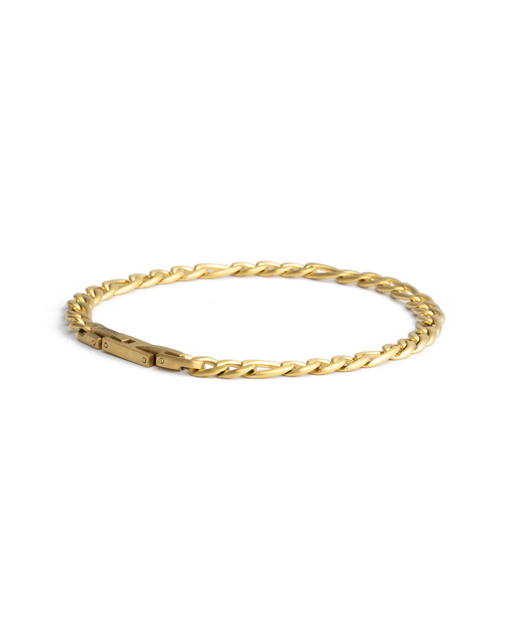 GEMINI Fortis 5mm figaro stainless steel chain with gold-plated finish