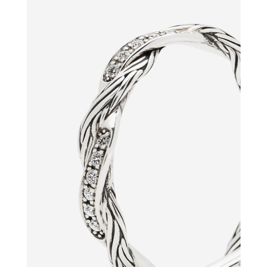 BUDDHA TO BUDDHA KATJA TWIST DIAMANT RING ZILVER