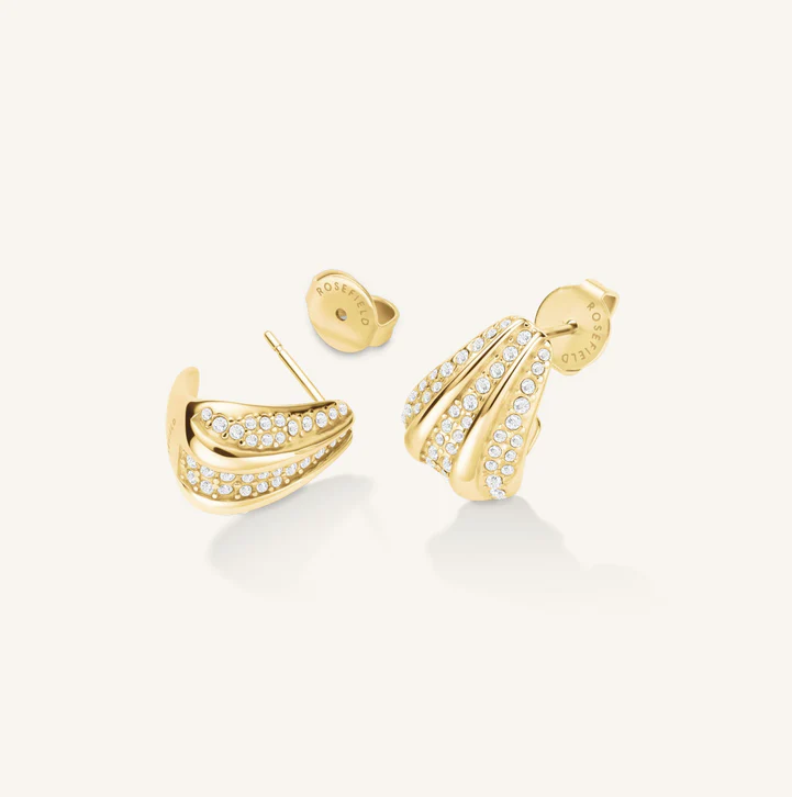 ROSEFIELD Pave Striped Studs