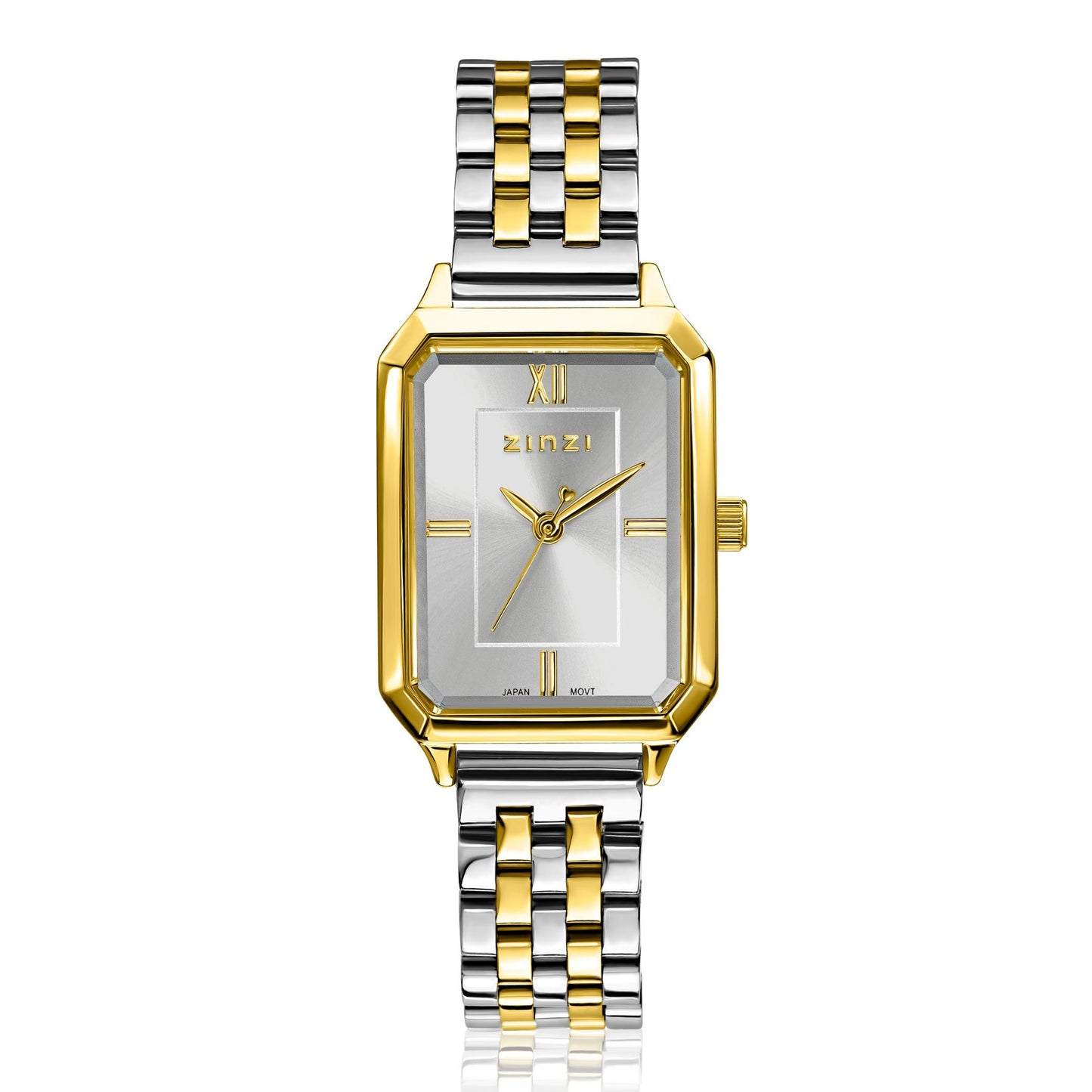 ZINZI Horloge Witte Wijzerplaat Bi-Colour