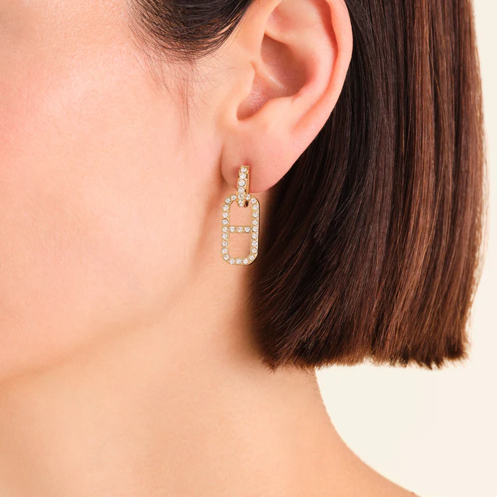 ROSEFIELD Crystal Octagon Earrings