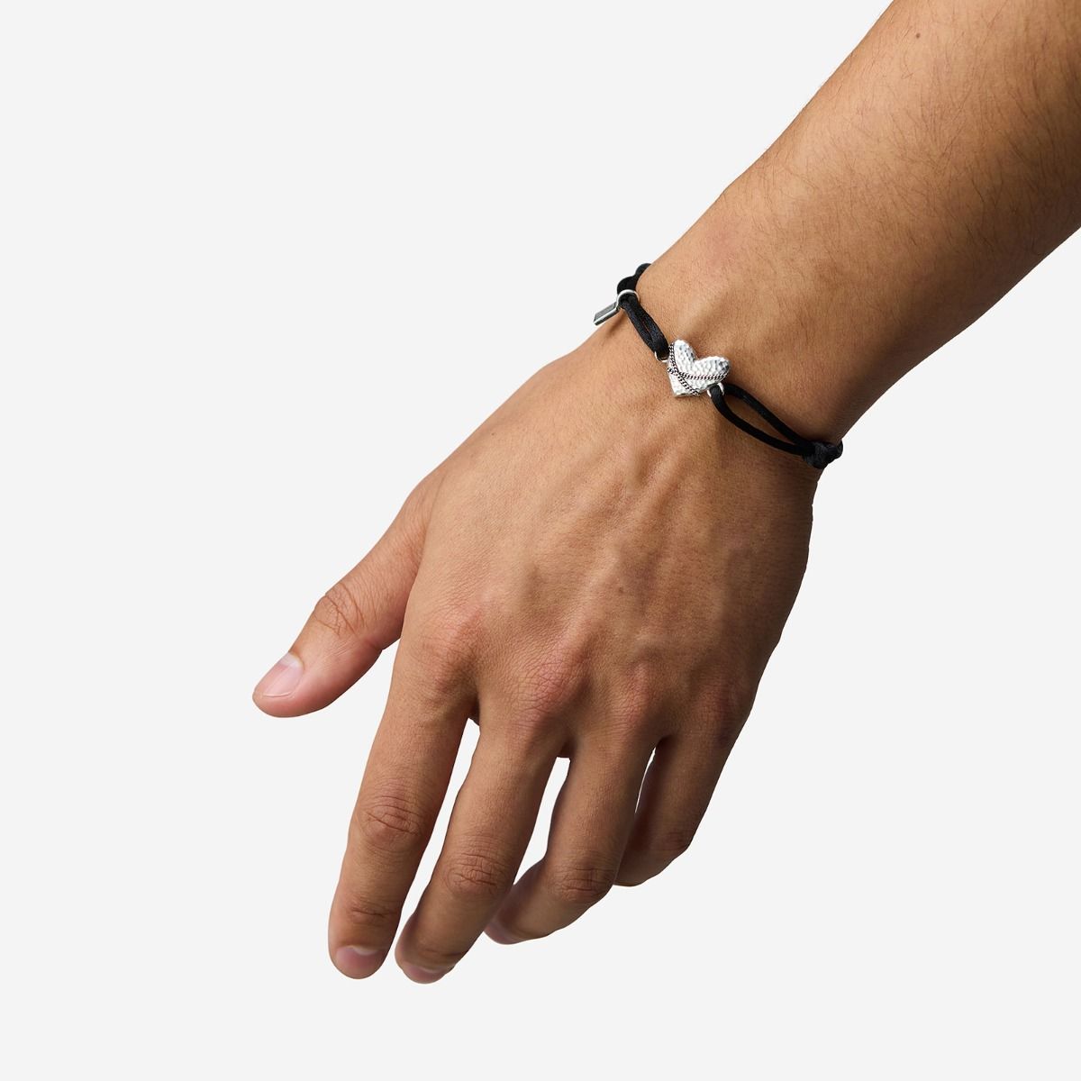 BUDDHA TO BUDDHA KOORD ARMBAND HART ZILVER ZWART