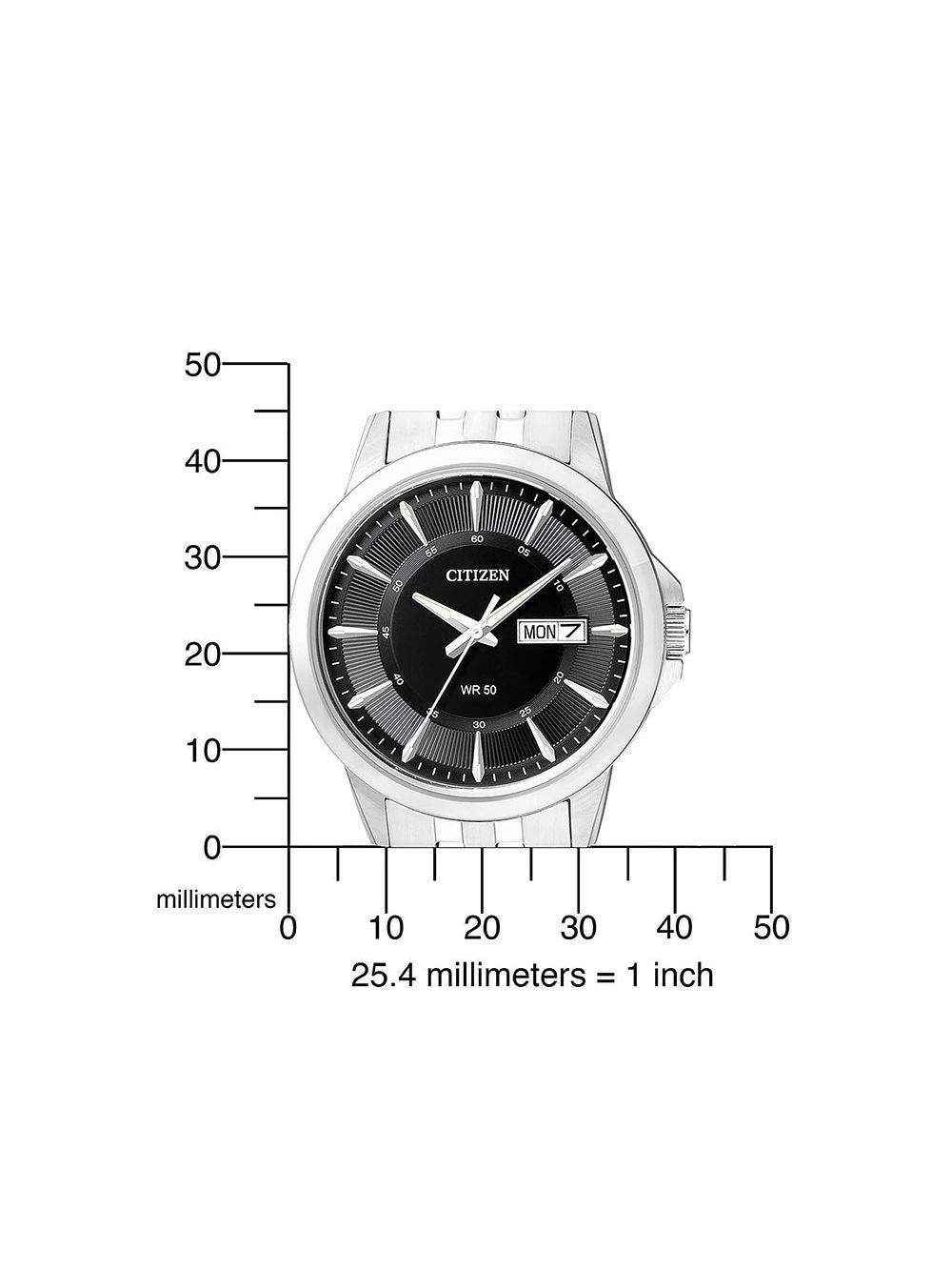 CITIZEN Sporty Quartz Horloge voor Heren – Zwarten Wijzerplaat  BF2011-51E