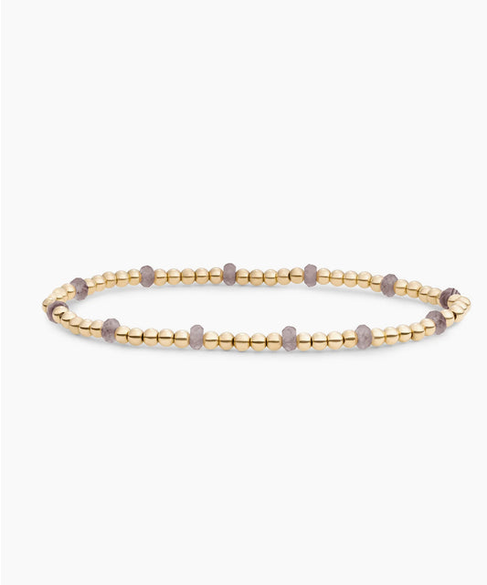 SPARKLING REVERSE ROUNDEL ARMBAND SMOKY QUARTZ