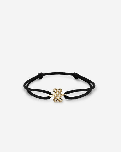 BUDDHA TO BUDDHA CORD BRACELET ENDLESS KNOT 14KT GOLD