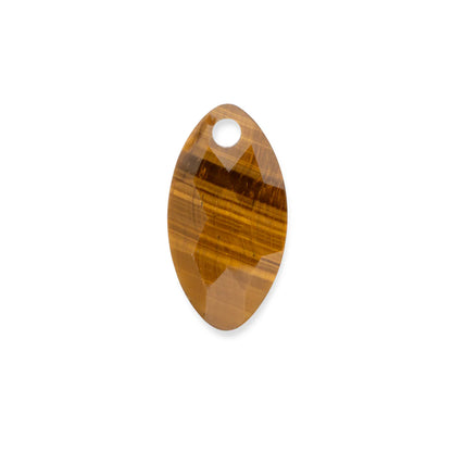 SPARKLING Pendant Gemstone Leaf Tiger Eye 28MM