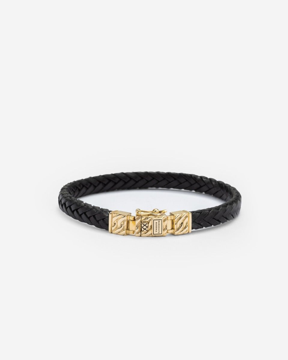 BUDDHA TO BUDDHA ARMBAND CHAIN LEER GOUD 14KT