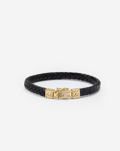 BUDDHA TO BUDDHA ARMBAND CHAIN LEER GOUD 14KT