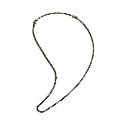 GEMENI VITO BOXEL KETTING 3MM MET ZWARTEN AFWERKING